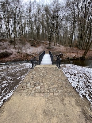 Brücke Zugang von der Brusenbeker Mühle